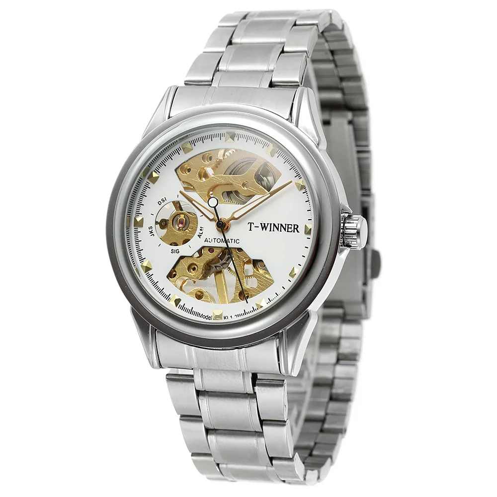 

Swiss Men's Watch Luxury Automatic mechanical watches for men Steels straps personality hollow automatic men watch montre homme