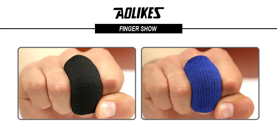 AOLIKES 10 шт./лот, эластичные рукава для пальцев, баскетбольные, спортивные, безопасные, для большого пальца, защита для волейбола, бадминтона, тренажерного зала, забота о здоровье