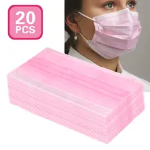 20PCS/Pack Anti-dust Windproof Mask Grafting Eyelash Extensions Use Disposable Mouth Face Non-woven Fabric Masks Make Up Tools