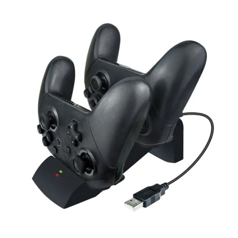 

Portable Charging Station Fast Joystick Dual Dock Charger Handle Holder Controller with LED Indicator for Switch Pro Game Access