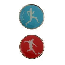 Metal & Rubber Football Soccer Referee Flip Toss Coin 3.5cm Diameter for Soccer Football Badminton Table Tennis