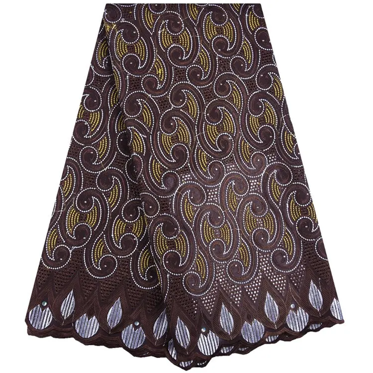 Африканская хлопчатобумажная кружевная ткань высокого качества Кружева швейцарская вуаль кружева в швейцарской нигерийской сухие кружева для женщин платья Y1602 - Цвет: As Picture 3