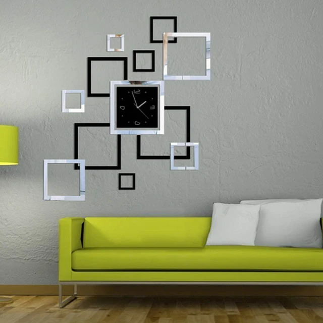 2017 Nieuwe Collectie Zwart/Wit Mode Acryl 3D Spiegel Vliegtuig Klok ... 2017 Nieuwe Collectie Zwart/Wit Mode Acryl 3D Spiegel Vliegtuig Klok ...