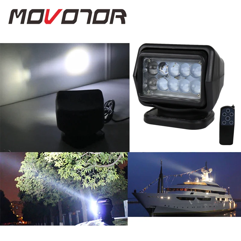 

Short Stand Wireless 4D Led Spot Light 50W Led Marine Search Light for Boat Off-road Auto Lighting Work Lights