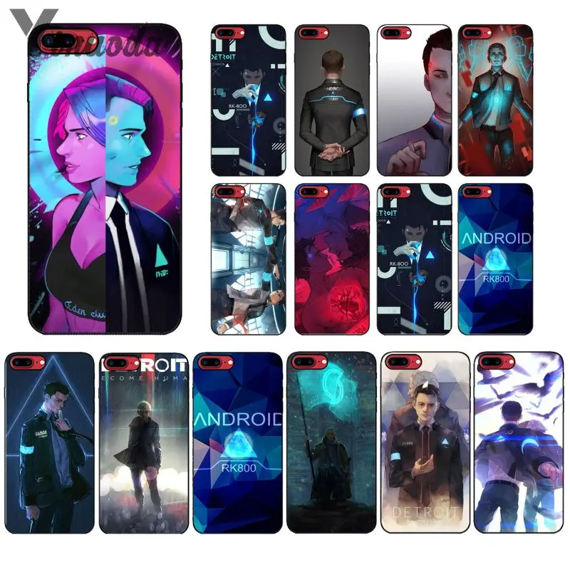 

Detroit Become Human RK800 Connor Novelty Fundas Phone Case Cover for Apple iPhone 8 7 6 6S Plus X XS MAX 5 5S SE XR Cover