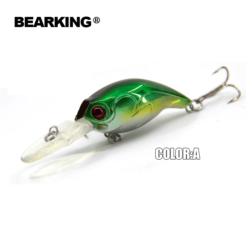 

2017 professional Bearking 5pcs/lot,Hot model,A+ fishing lures,crank 76mm,8.5g dive 2m floating.each lot 5pcs,free shipping