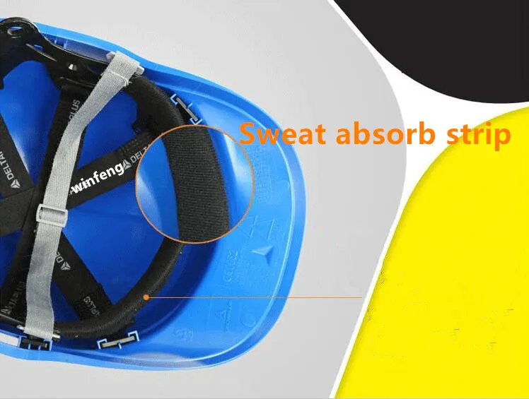Защитный защитный шлем для строительства зданий, промышленные защитные шлемы из АБС-пластика с люминофорной полосой, изолированные защитные шлемы