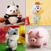 2022 Creative Cute Animal Panda bear pig hamster Toy Doll Wool Felt Poked Kitting Non-Finished Handcarft Wool Felting Material ► Photo 1/5