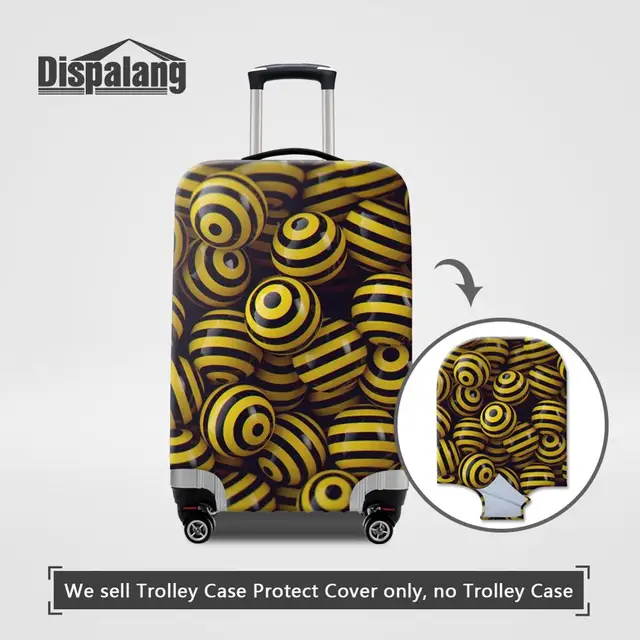 Dispalang Geometric Print Anti Scratch Luggage Cover Elastic Trolley