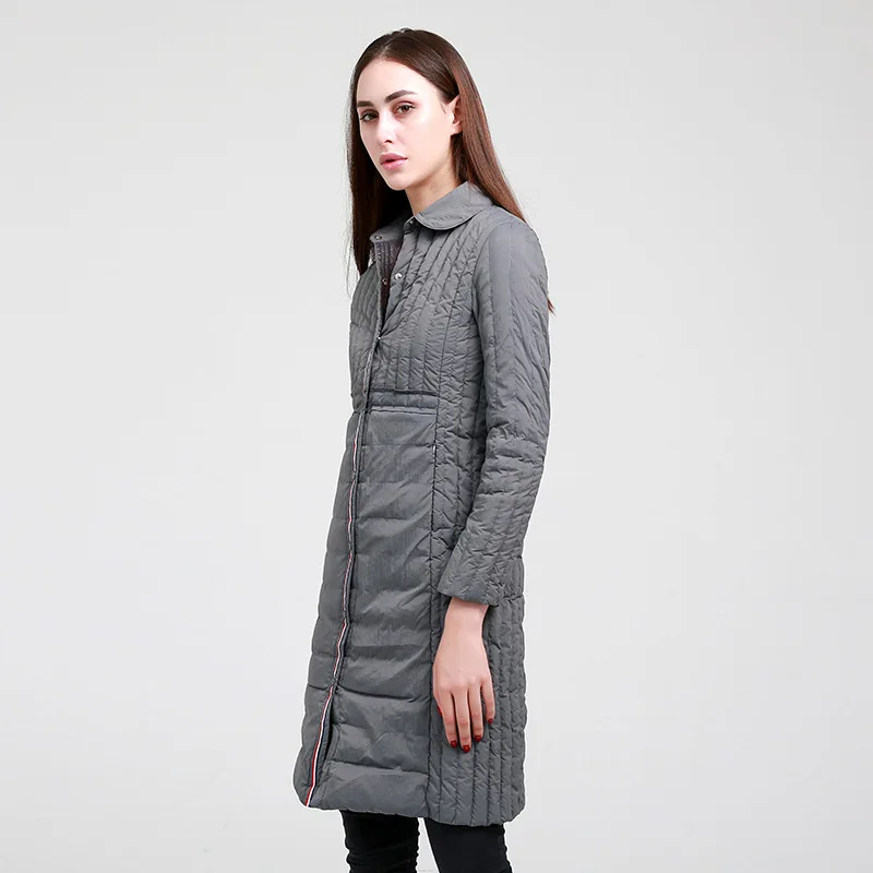 NewBang Брендовое женское пуховое пальто, женская зимняя парка, женский длинный теплый тонкий пуховик, верхняя одежда для женщин