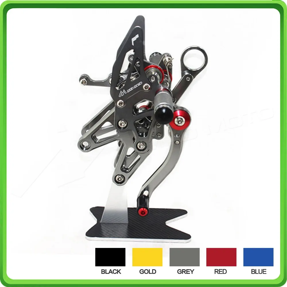 

Adjustable Rearsets rear set sets footrest foot rest pegs for BMW S1000 RR S1000RR 2009 2010 2011 2012 2013 2014 HP4 Gray