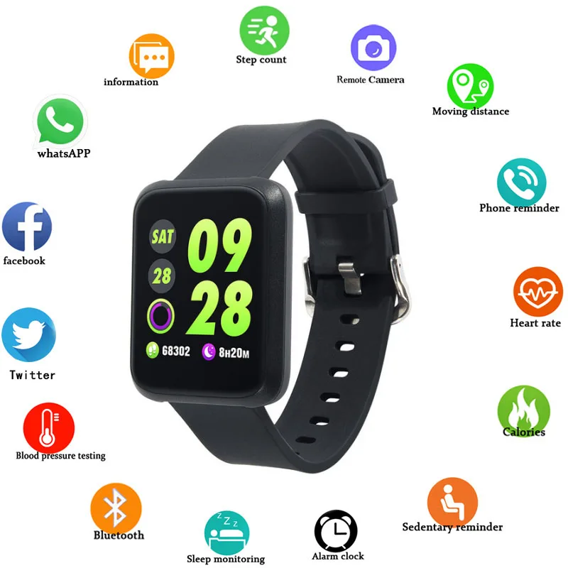 

Upgrade Sport 3 Smart Watch Men Blood Pressure IP68 Waterproof Fitness Tracker Clock Smartwatch For IOS Android Wearable Devices
