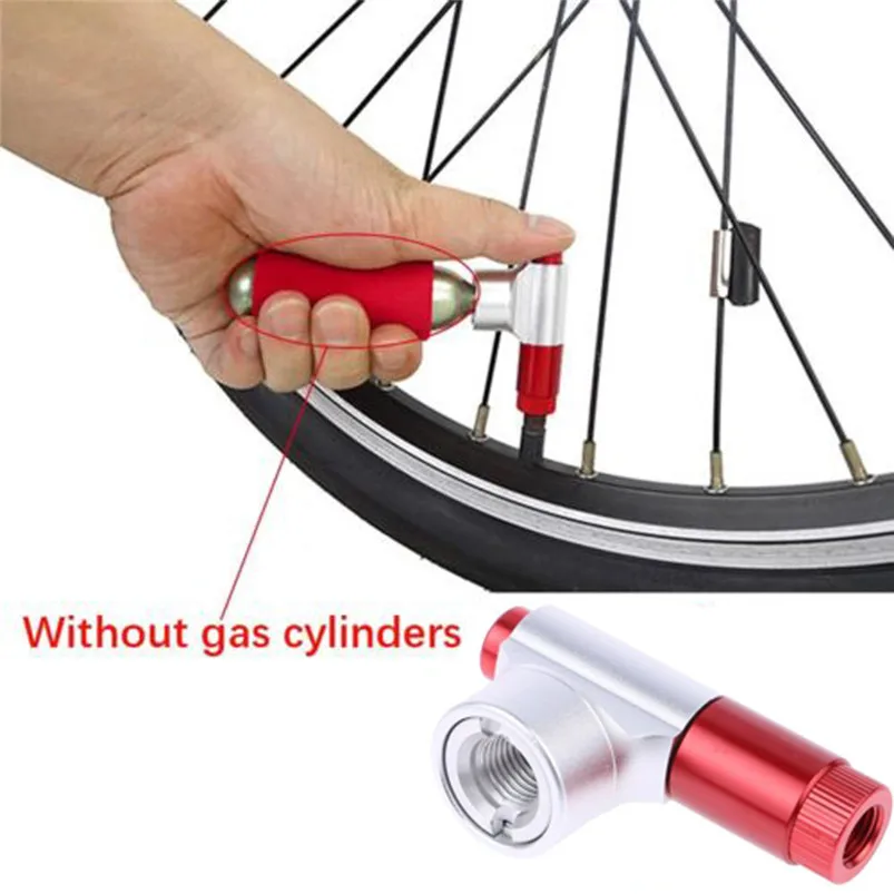 New Portable Bike Inflator Head Aluminum aloy Bicycle Tire Air CO2 Inflator Pump Valve Head Bicycle Accessories #4S27 (1)
