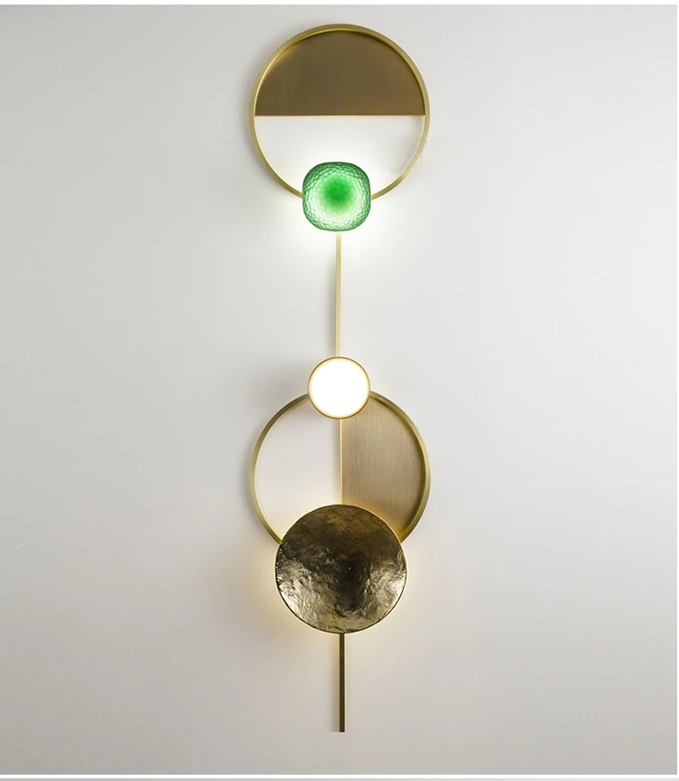 Скандинавский роскошный настенный светильник для гостиной креативный художественный латунный дизайнерский галерея прикроватная лампа