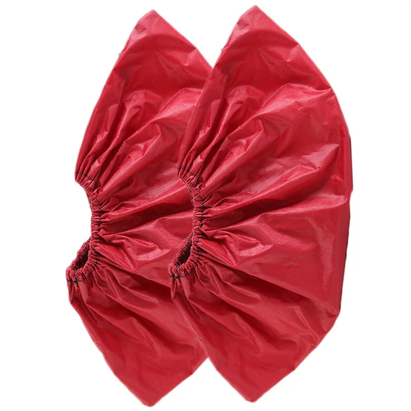 Резиновые сапоги; покрытие для обуви; резиновые уплотненные дождевые многоразовые эластичные сапоги; нескользящие велосипедные сапоги; защитные чехлы; Прямая поставка - Цвет: Красный цвет