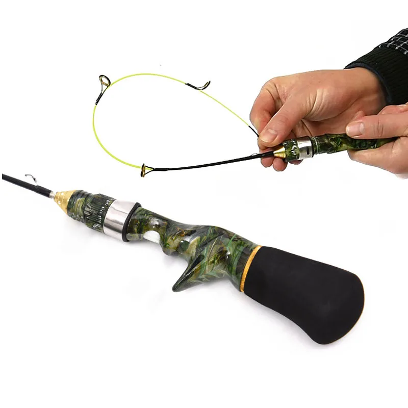 

1PC 50cm 60cm Camouflage Gun Type Ice Fishing Rod Super Soft Strong Mini Shrimp Fishing Rod for Boat Sea Fishing