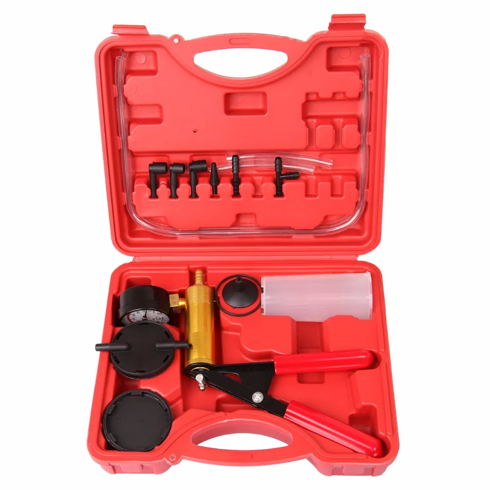 

(Ship from Germany) Car Auto Pressure Tester Vacuum Pump Brake Clutch Bleeder Tester Set Vacuum Bleed Test Tool Kit
