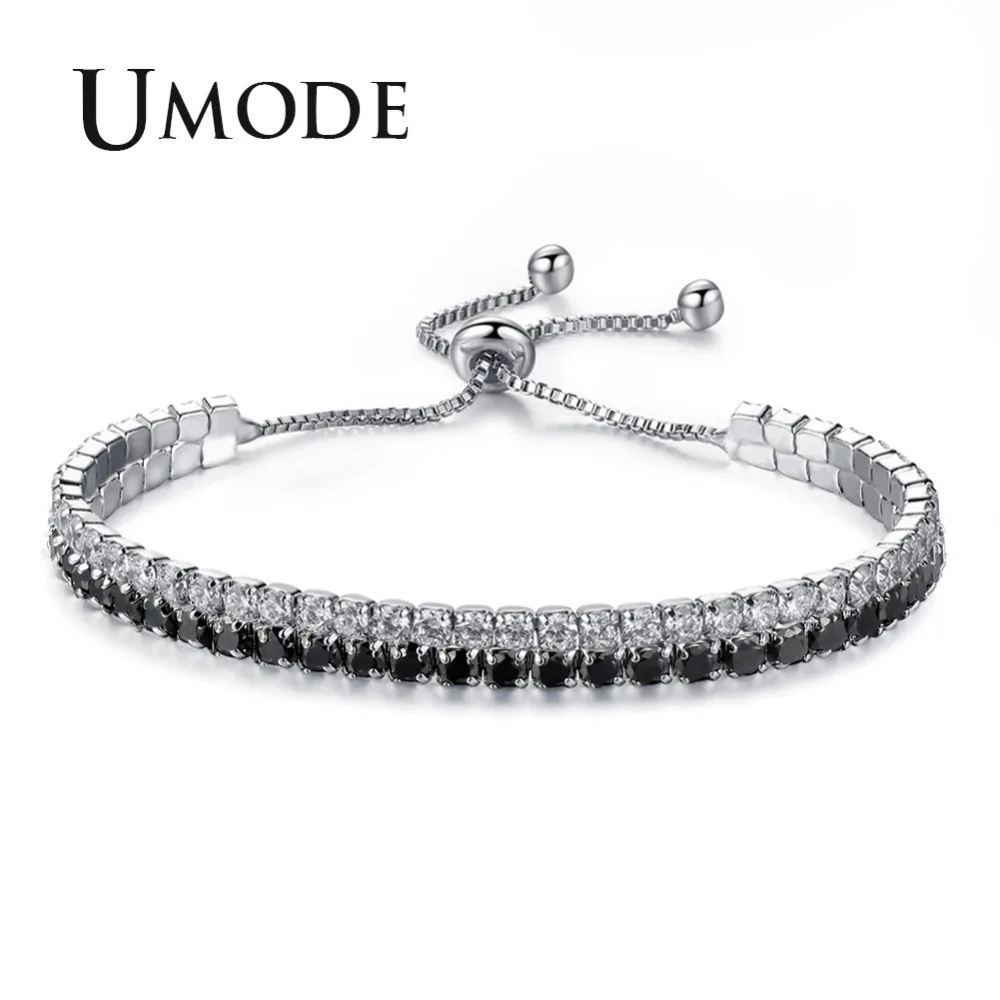 UMODE Новые разноцветные модные циркониевые браслеты с кристаллами для женщин