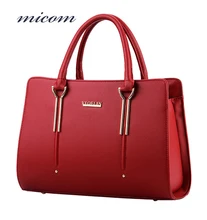 MICOM Bolsas con asa superior mano de cuero mujeres Bolsas elegante señoras casual Tote diseñador mano Bolsas caliente grande Bolsos Mujer alta calidad