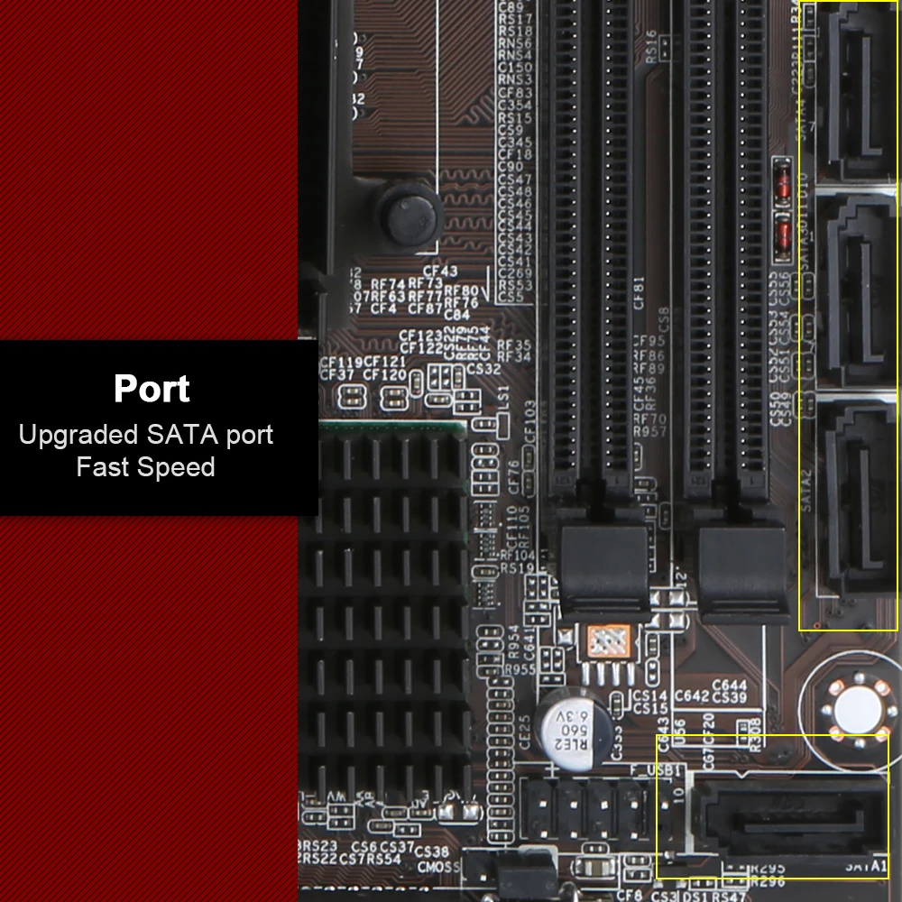Материнская плата Jingsha материнская чипсет Intel G41 разъем SATA LGA 771 / 775 DDR3 8 Гб для Windows 7