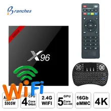 X96 x96w android 7.1 caixa de tv wifi s905w smart tv caixa android 2gb ram quad core conjunto-caixa superior tvbox 4k media player x 96 conjunto-caixa superior