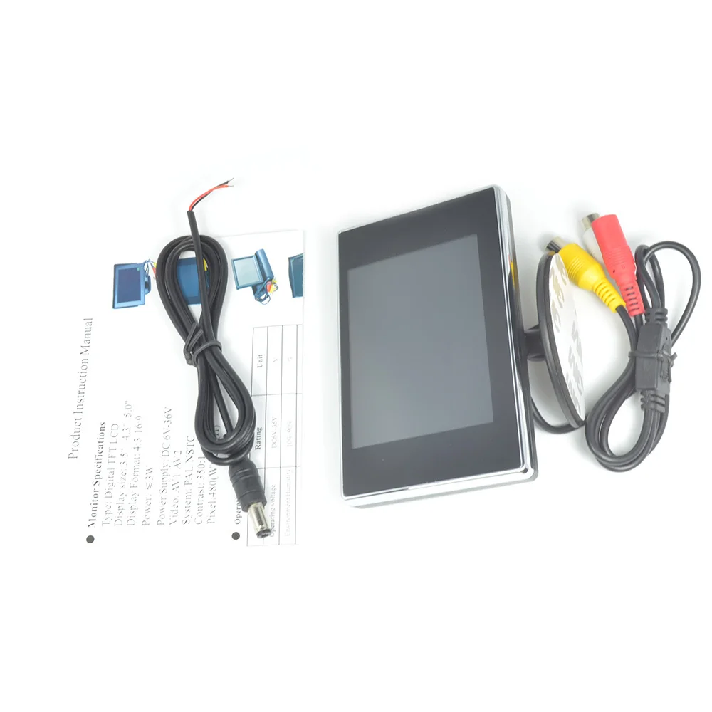 3 5 &quotTFT ЖК монитор с HD 8PCS LED резервная камера (18 мм)|lcd monitor|backup monitorbackup camera monitor |