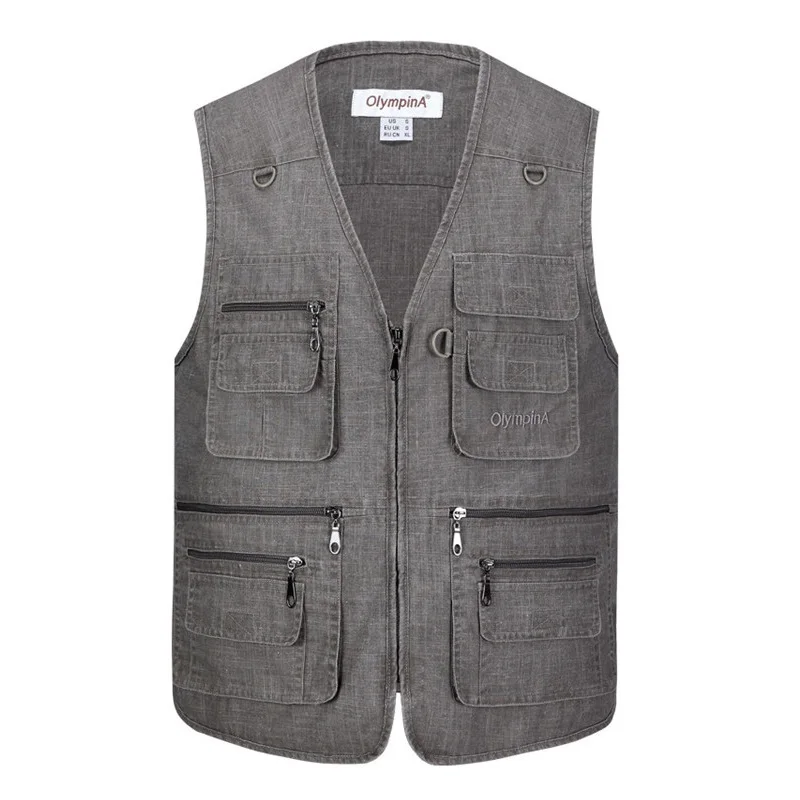 

Grandwish Hiking Climbing Vest Men Multi-pockets Fishing Vest Spring Summer Sleeveless Photograph Jacket male Waistcoat,GA129
