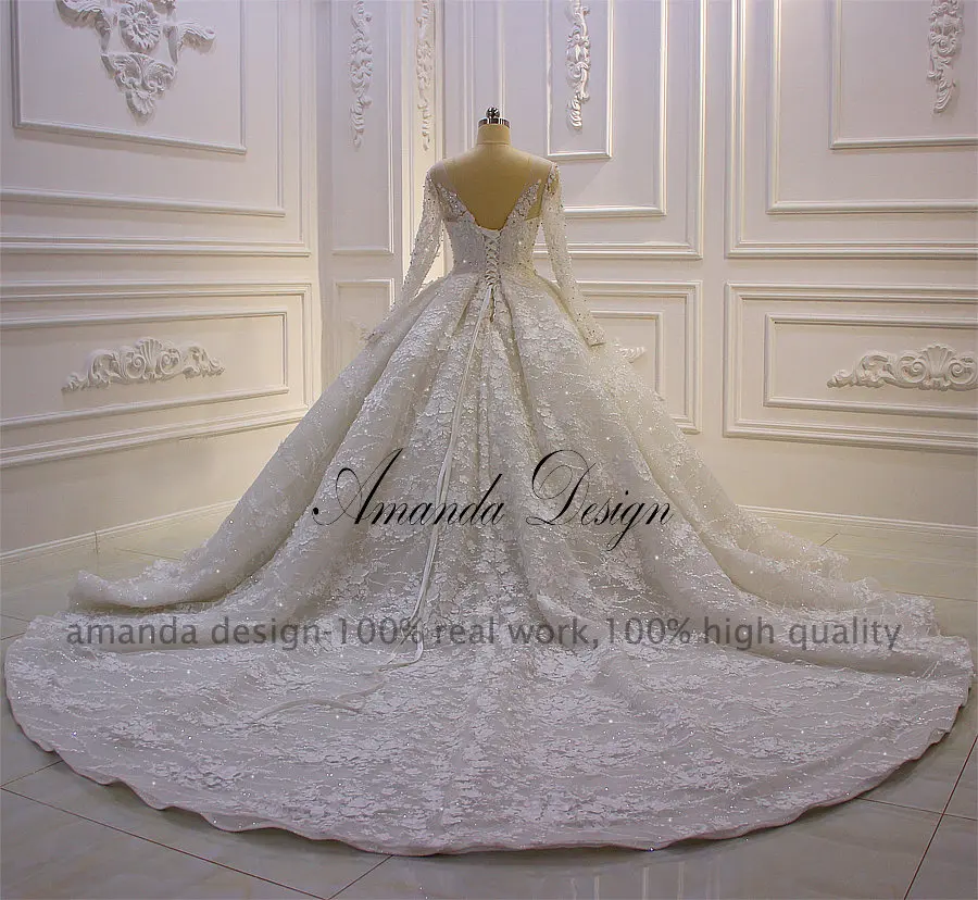 Роскошное кружевное свадебное платье с длинным рукавом от Amanda Design brautkleider hochzeitskleid