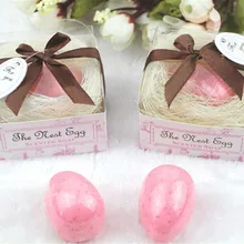 50 шт. свадебный подарок розовое и синее гнездо яйцо мыло подарок на вечеринку в честь рождения ребенка мыло подарок+ DHL