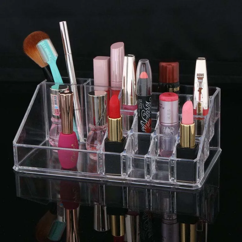Crystal Acrylic Cosmetic Organizer Clear Makeup Jewelry Cosmetic