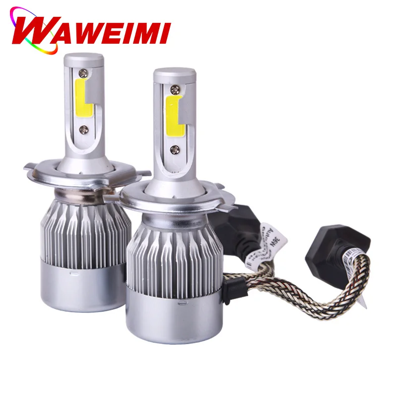 2 Pcs C6 LED Headlight Bulbs H4 H7 H11 Car C6 Headlamp Light HB3/9005