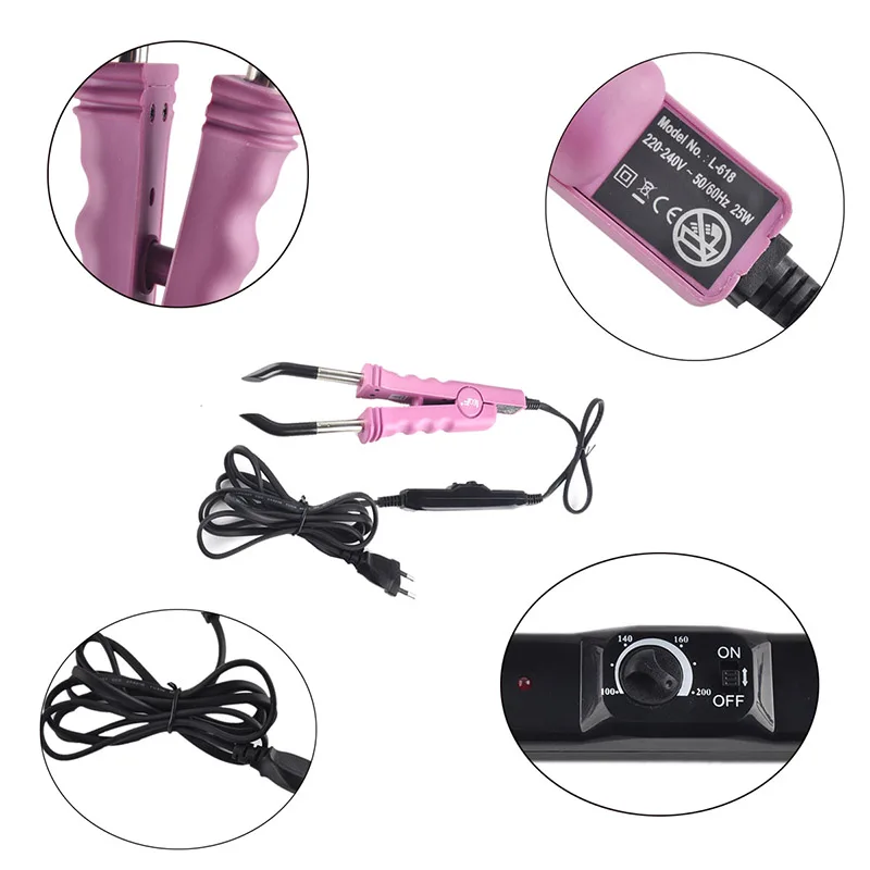 L-618 Adjustable Temperature Fusion Keratin Hair Extensions Iron Connector Tools For Flat-tip bonds L-618 Adjustable Temperature Fusion Keratin Hair Extensions Iron Connector Tools For Flat-tip bonds