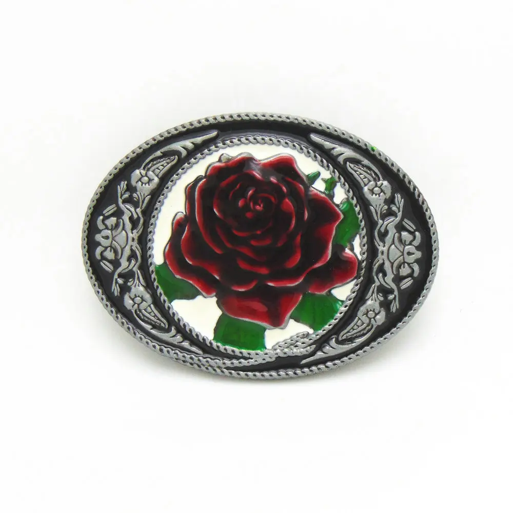 New Arrival Western Belt Buckles Metal Flower Enamel Custom Cowgirl Belt Buckle fit Belt Women ...