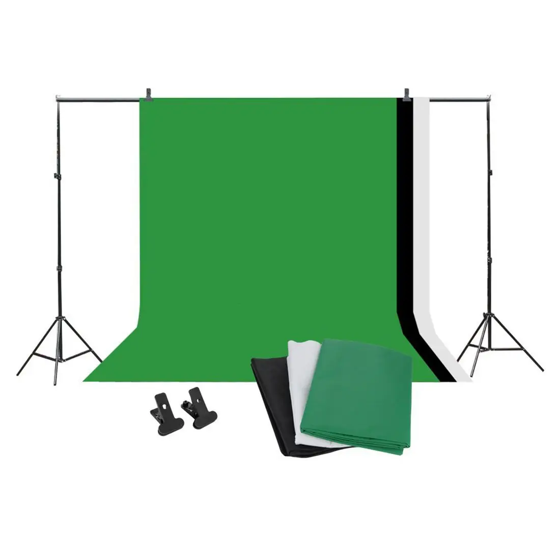 SCLS Professional Studio Background Stand Kit 10x6.5ft Photo Backdrop