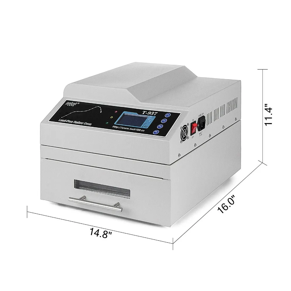 Saldatrice a Riflusso Riscaldatore Forno di Riflusso del Riscaldatore 2300 W 306 mm x 322 mm Forno a Riflusso a Infrarossi T-937 Pasta Saldante Senza Piombo VEVOR Riscaldatore IC a Infrarossi SMD Saldatrice a Riflusso Riscaldatore Forno di Riflusso del Riscaldatore 2300 W 306 mm x 322 mm Forno a Riflusso a Infrarossi T-937 Pasta Saldante Senza Piombo VEVOR Riscaldatore IC a Infrarossi SMD