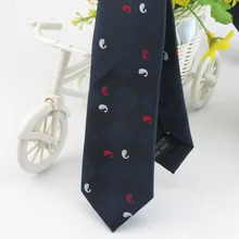 Модный бутик, узкий темно-синий галстук, цветы кешью и маленький клетчатый узор, корейский мужской и женский галстук