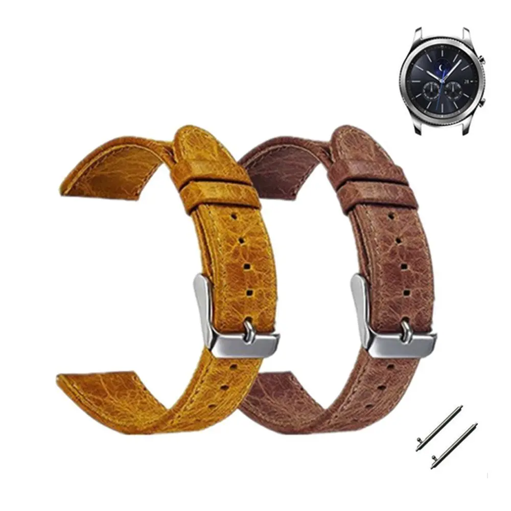 Высокое качество Ретро Натуральная кожа замена ремешок для samsung gear S3 Frontier часы ремешок для gear S3 классический браслет ремень