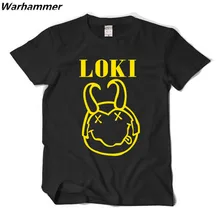 Warhammer Men T shirt Summer Cotton Print Marvel’sThe Avengers Loki Boy Tee Shirt Homme Oneck Short Sleeve Summer Cosplay Tshirt
