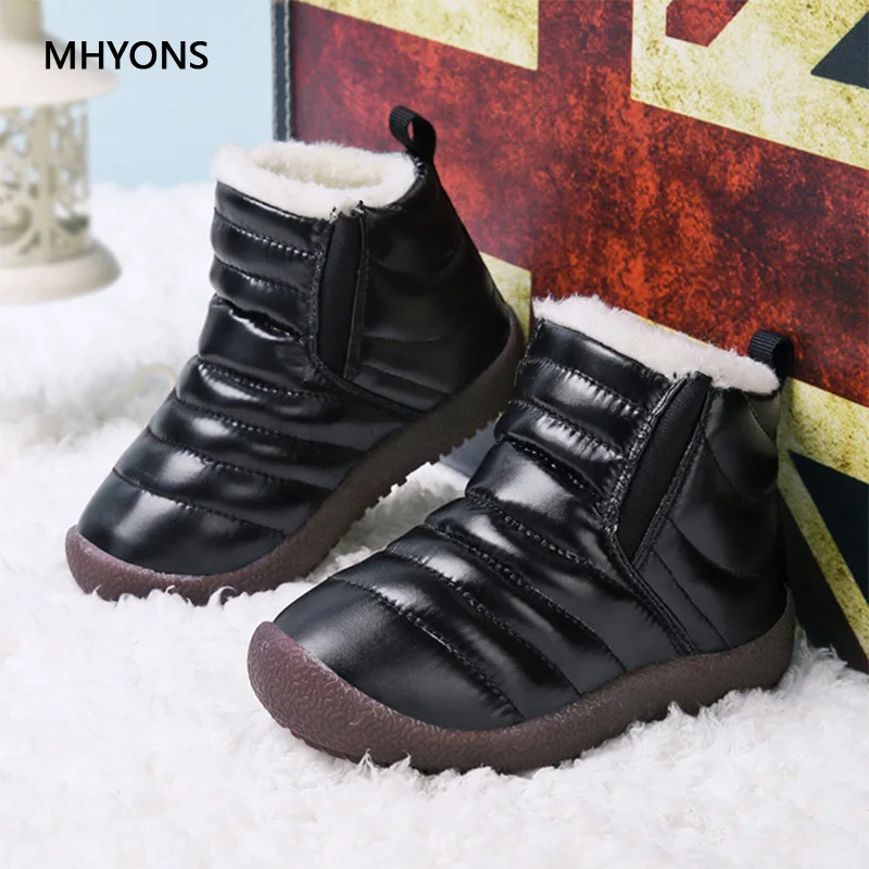 NEW Girls Leather Boots Boys Shoes Autumn Winter PU Leather Children Boots Fashion Toddler Kids Shoes Warm Winter Boots