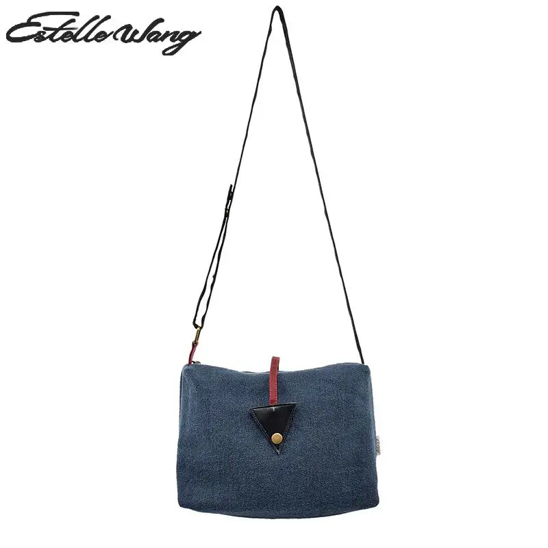 

Estelle Wang Flap Cotton Fabric Shoulder Bags Single Vintage Women Cotton And Hemp Small Crossbody Bag Handbag