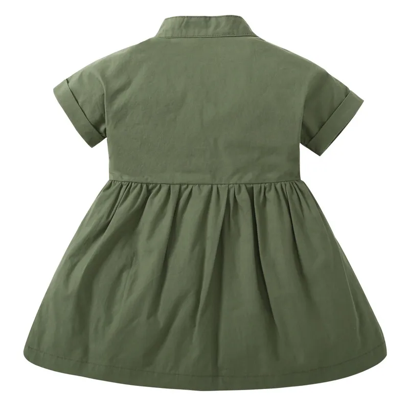 Seartist/однотонное армейское зеленое платье для маленьких девочек платья для девочек на День Победы летнее платье для девочек, платья Одежда для маленьких девочек, для мая, 38