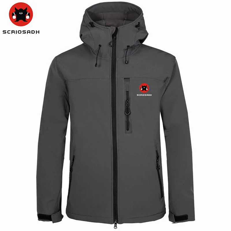 

SCRIOSADH Men's Outdoor Jacket Winter Soft shell Jacket Waterproof Fleece Windbreaker Camping Trekking Breathable Rain Coat