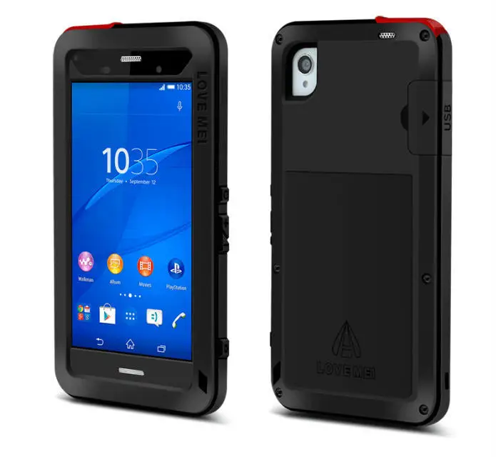 

Z3 Original Love mei Waterproof Case For Samsung Galaxy Z3 D6603 D6633 case Dropproof Aluminum case Powerful shockproof Case