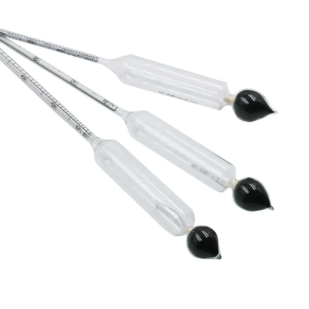 

Aлкотестер Professional Measure 0-100% Alcohol Content 3 Pieces Hydrometer Tester Thermometer Set Wine Measuring Instrument