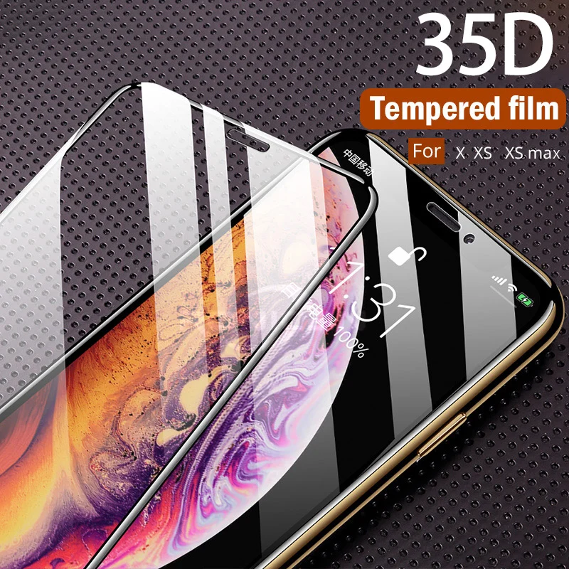 35D Gebogene Rand Vollen Abdeckung Schutz Glas Auf Die Für iPhone 7 8 6 6 S Plus Gehärtetem Screen