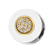 CKK Fit Pandora браслет 14 K золото подписи клип бусины для Подвески для изготовления украшений Серебро 925 Perles kralen