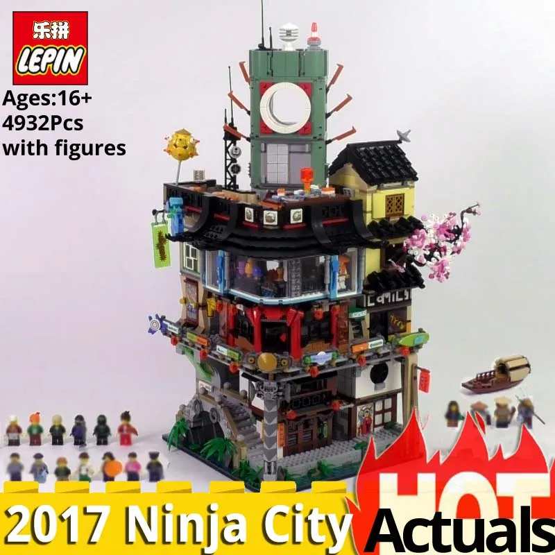 

LEPIN Ninja Go City 06066 free shipping blocks boys Toys model building kit legoINGlys 70620 architecture diy house mininatures