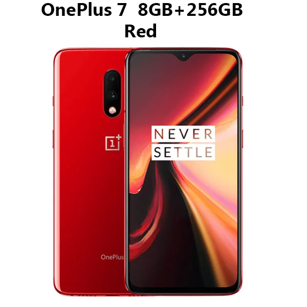 Мобильный телефон OnePlus 7 Android 9,0 8 Гб 256 ГБ Восьмиядерный процессор Snapdragon855 6,4" 2340x1080p 19,5: 9 полноэкранный 3700 мАч NFC 48MP - Цвет: Red 8GB 256GB