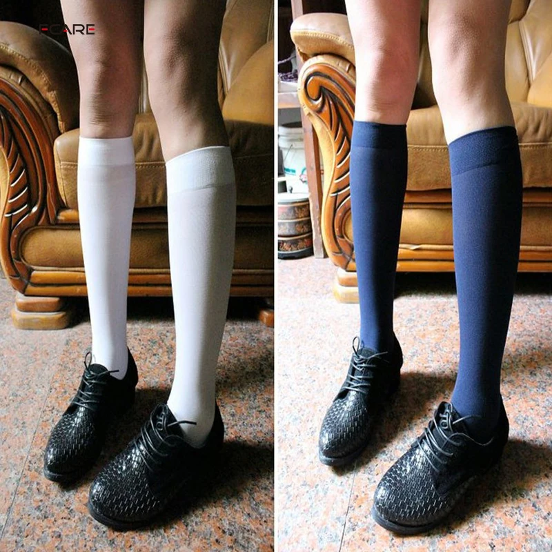 Fcare 12pieces=6pairs Nylon Socks high quality cosplay white black knee