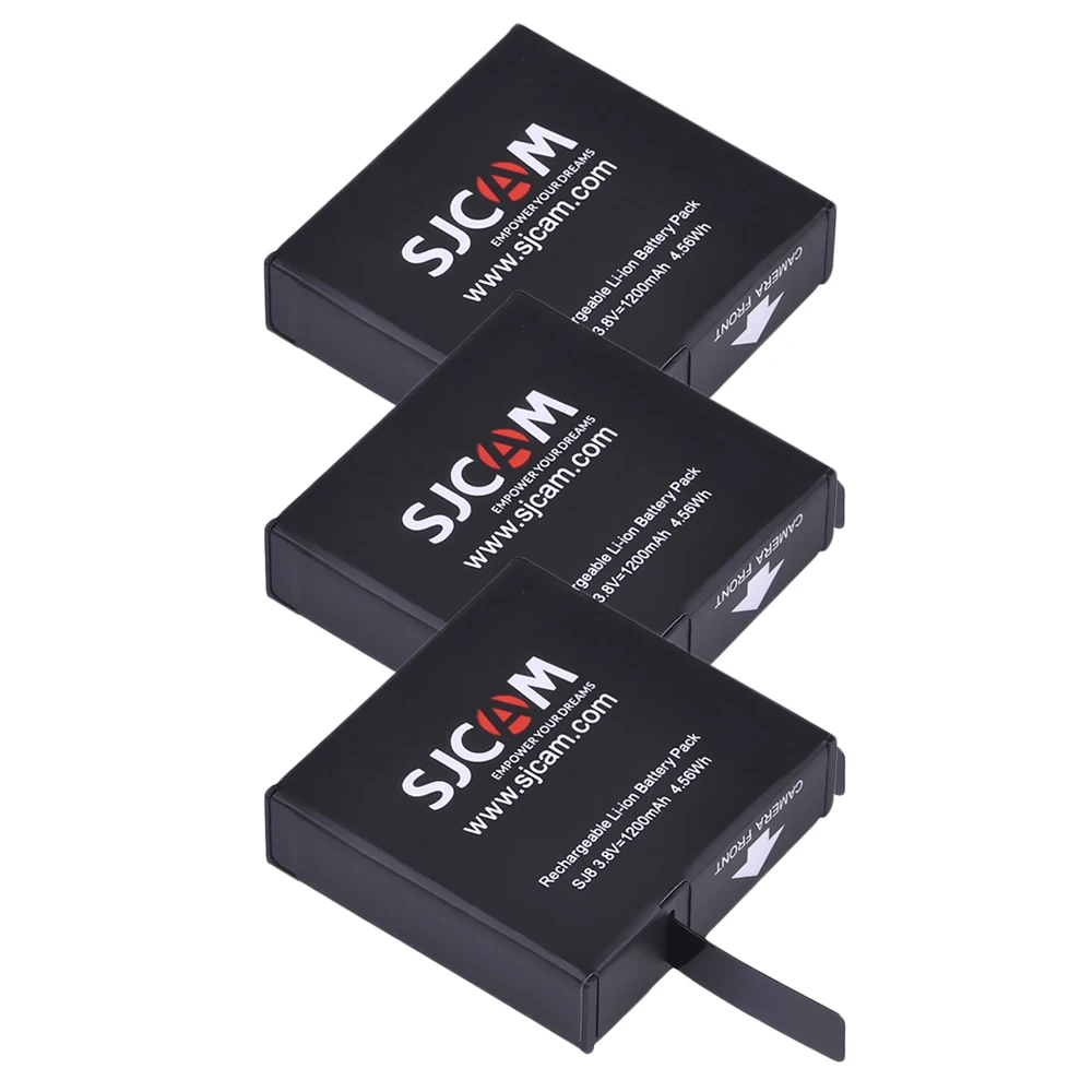 

3Pcs 3.8V Original SJCAM SJ8 Battery 1200mAh for SJ8 Pro/SJ8 Plus/SJ8 Air SJCAM Action Camera Accessories